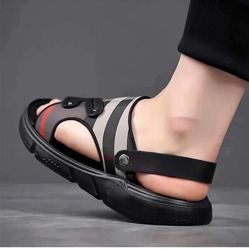 High-end Men's Sandals New Summer Sandals Men's Wear-Resistant Non-slip Soft Sole Outdoor Dual-purpose Sandals