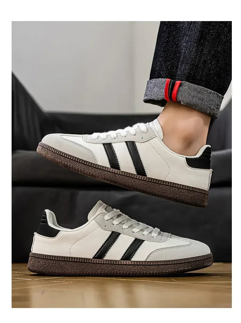 Men's Shoes 2025 Trend Casual Sneakers Comfortable Lace-up Flats Tennis Shoes Breathable Comfortable Walking Joggingshoes