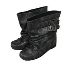 Flats Women Ankle Boots Fashion Designer Punk Boots Winter Woman Chelsea Boots 2025 Trend New Buckle Gladiator Motorcycle Botas