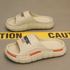 Men's Slippers for Home Use with Letter Patterns in Multiple Colors.Summer Soft Anti-slip Quick-drying and Lightweight Sandals
