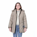 Winter Girls Jacket,Warm Thick Cotton Coat,Fashion Fur Hooded Children's Outerwear,Hairballs Zipper Elastic Waistband Coats