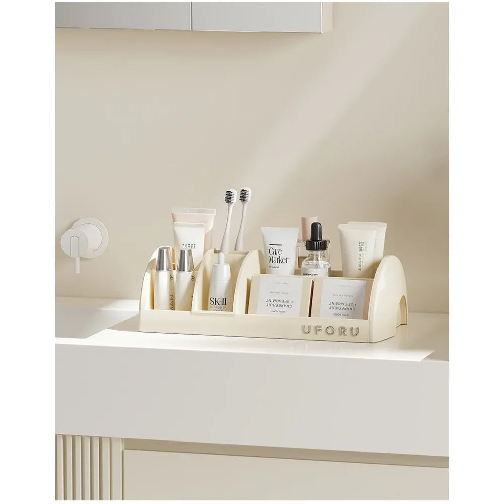 Cosmetics Storage Box Home Advanced Sense Dressing Table Desktop Capacity Multi-functional Skin Care Products Compartment Shelf