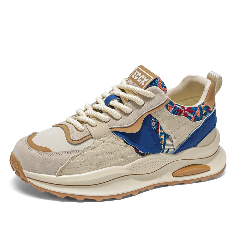 Men's Shoes 2025 Spring New Casual Versatile Comfortable Fashion Trend Niche Non-slip Wear-Resistant Retro Sneakers