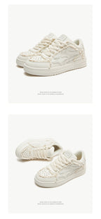 Women Shoes For Men Tennis Retro Fashion Star Shoes White Leather Male Sneakers Couple Outdoor Sport Casual Shoes