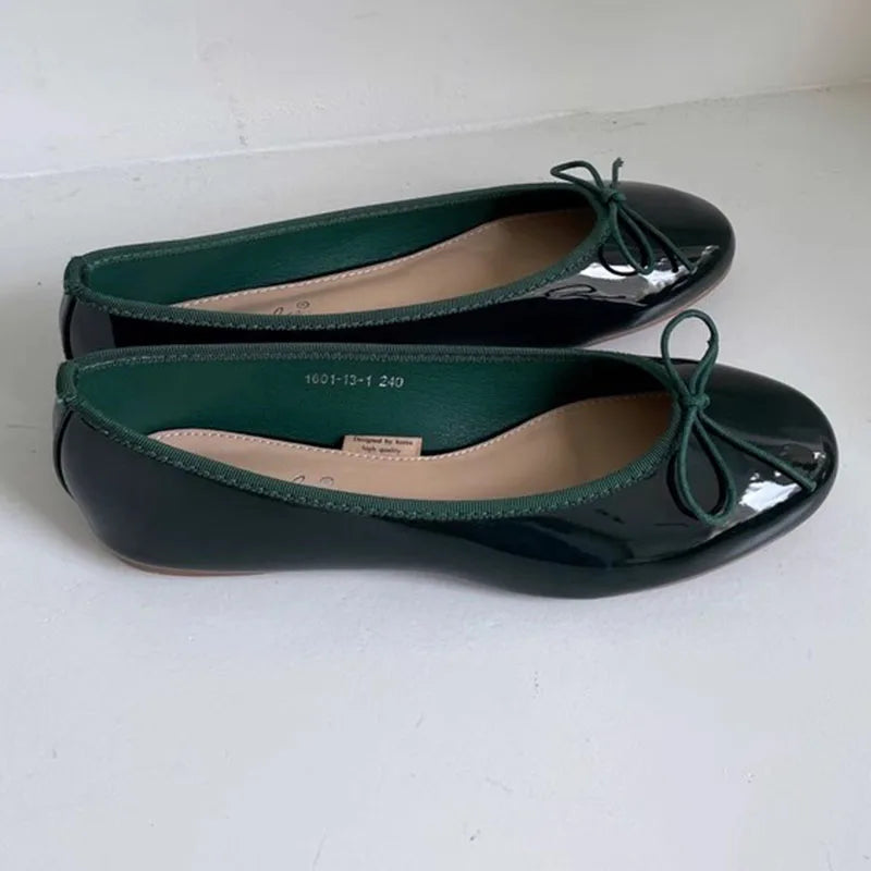 Shallow Female Soft Round Toe Ladies Flats With Shoes Slides Footwear Fashion Butterfly-Knot Women Ballet Flats Dance Shoes