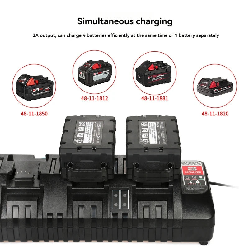 Four Port Battery Charger 3a Charging Current Replacement Batterys Chargers