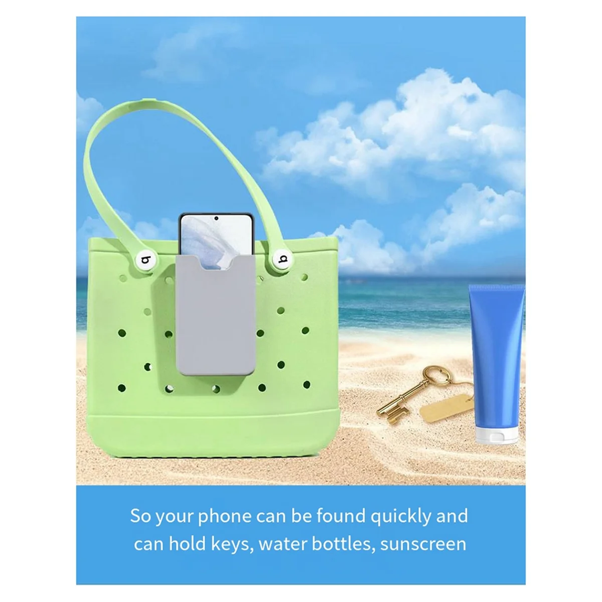 Mobile Phone Storage Bag, Beach Bag Accessories, for Bogg Hole Bag Mobile Phone Holder, Pendant Insert Accessories