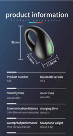 S20 wireless ear clip Bluetooth earphones are not in the ear and comfortable to wear. They are open high pitched headphones
