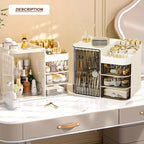 Makeup Storage Box And Light Beige Care Product Storage Box, A High-capacity Cosmetic Storage Solution. Cosmetic Storage