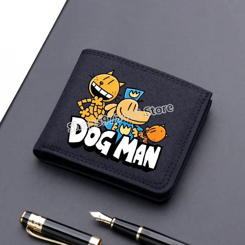 Dogman Anime Short Wallets Cartoon Nylon Wallet Portable Fashion Cartoon Dog Card Holder Coin Purse Cute Boys Purses Child Gift