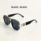 Stylish, Exquisite, Sexy and Elegant Square Glasses, Unique Temple Design, Suitable for Men and Women Outdoor Sports, Parties, Vacation, Travel, Driving, Fishing, Photo Props Provided