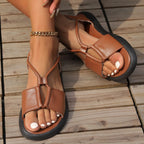 Thick-soled Platform Sandals for Women 2025 Summer New Women's Shoes Trend Soft Stylish and Comfortable Large Size 43 Sandals