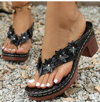 Women's Sandals 2025 Summer Shoes Woman High Heels Sandals New Flip Flops Women Heeled Sandals Summer Footwear Outdoor Slippers