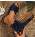 Women's Sandals Wedges Heels Sandals Summer 2025 Platform Sandalias Mujer Soft Heeled Slippers Summer Shoes Woman Footwear Women