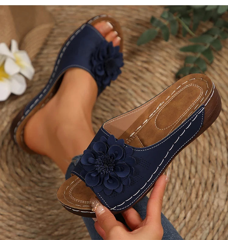 Women's Sandals Wedges Heels Sandals Summer 2025 Platform Sandalias Mujer Soft Heeled Slippers Summer Shoes Woman Footwear Women