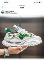 Men's Shoes 2025 Thick Sole Height Increasing New Breathable Trend Fashionable and Versatile Casual Sports Comfortable Trend