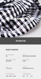 Pajama Pants Men's Pants Pure Cotton Home Pants Thin Summer Loose Plaid Cotton Home Pants Spring & Fall Air-Conditioned Pants