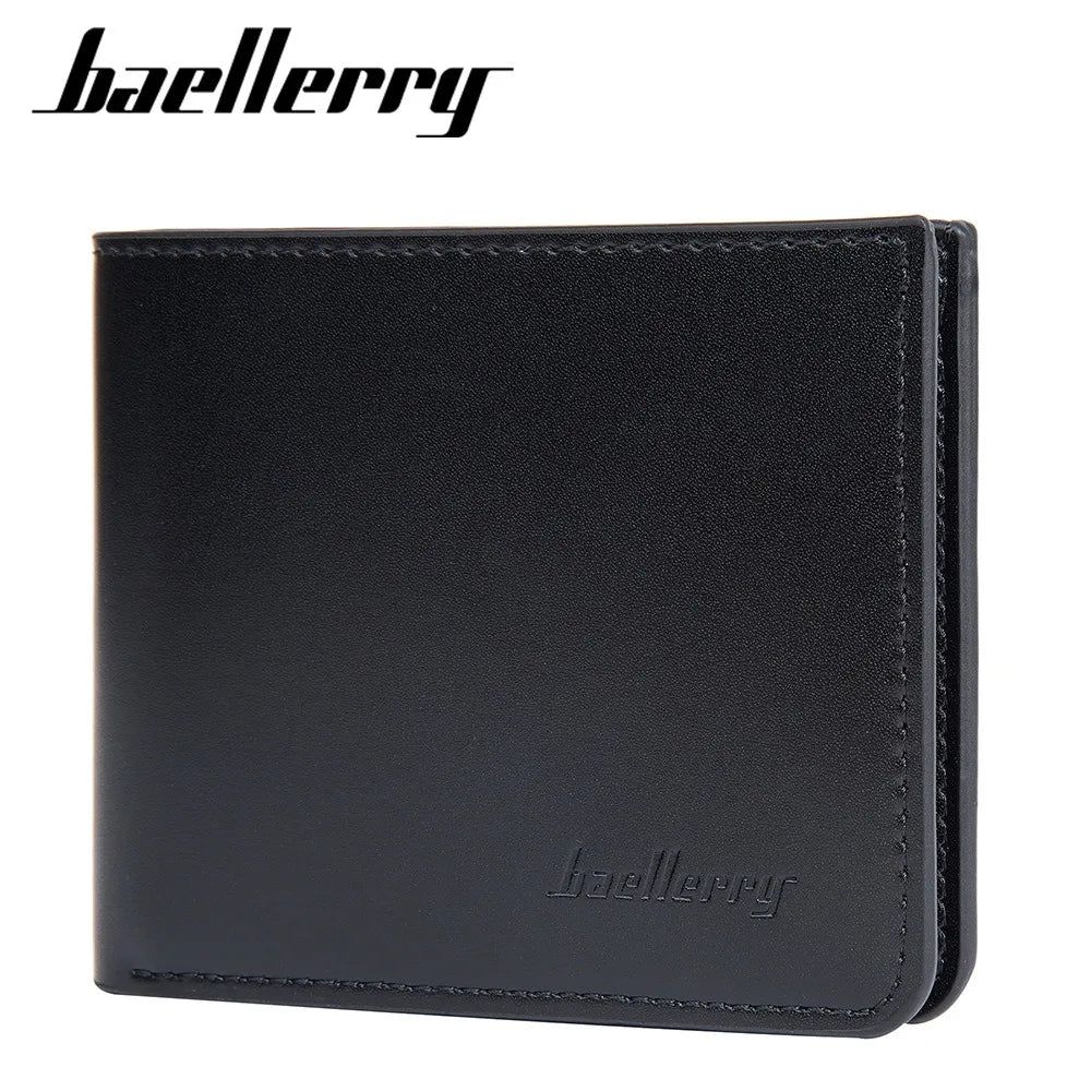 Men's PU Wallet, High - Quality Leather - Like, 6 Magnetic Slots + 1 Banknote Slot, Zipper Coin Pocket, ID Card Window