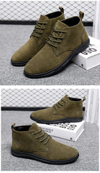 2025Men's Shoes High-top Casual Shoes High Quality Suede Chelsea Boots Fashion British Ankle Boots Business Oxfords Dress Shoes