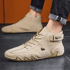 Men's Motorcycle Shoes Trendy Street Series Versatile Comfortable Soft Soled Loafers Jogging Training Daily  High Top Men Boots