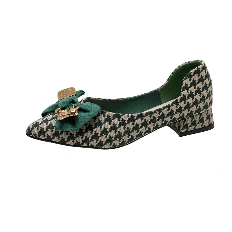 2025 Spring New Woman's Heels Elegant French Style Soft Bottom Anti-slippery Versatile Chic Princess Catwalk Office Single Shoes