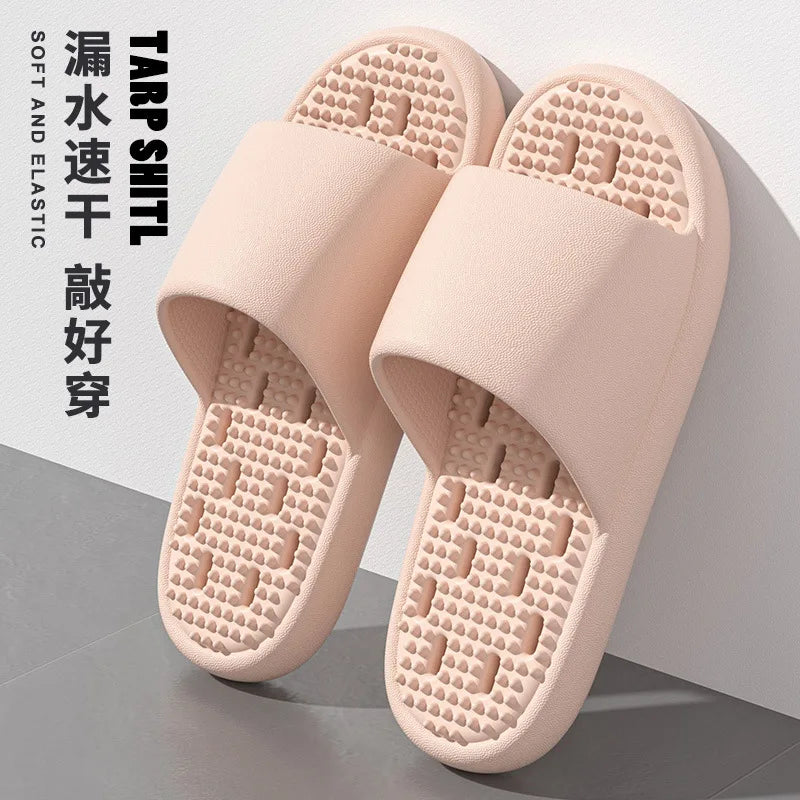 Bathroom slippers for women: Quick-drying, anti-slip, hollowed-out, comfortable to step on, massage for couples, for men