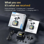 New Full Touch Screen Headphones ANC Bluetooth 5.4 Noise Cancelling Earphones HiFi Stereo Wireless In-Ear ENC Earbuds With Mic