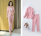 Pant 2 Piece Outfit 2025 Summer Womens Matching Sets Pants Elegant High Quality Blazer Suit Set Of Two Fashion Pieces For Women