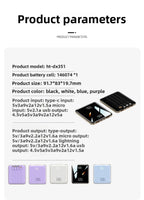 2025 New Power Bank20000mAh Ultra-thin, Compact, Portable, with Built-in Cable , Large Capacity, Super Fast Charging PowerBank