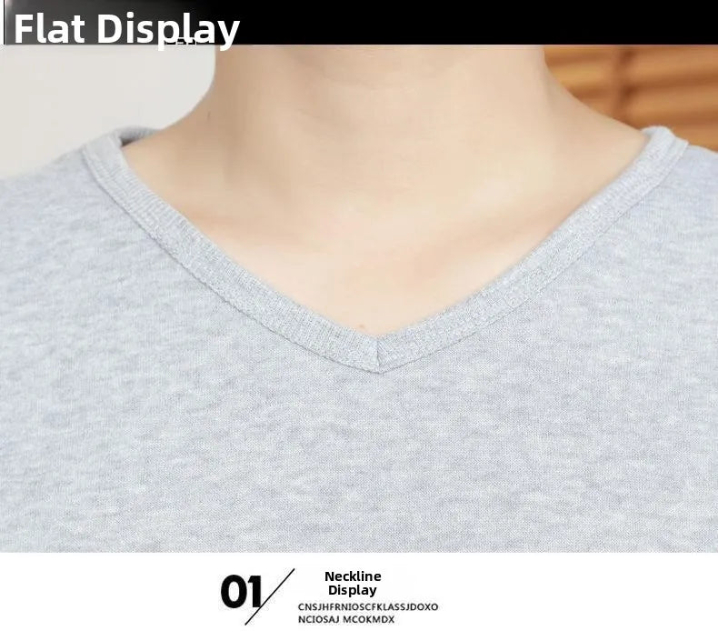 Men's round Ne Thiened Warm Underwear Set Youth Autumn Winter Thermal Clothing Long Sve Pants Home Clothes Innerwear