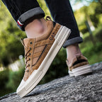 New Shoes for Men Casual Male Sneakers Platform New Men's Casual Leather Shoes Business or Casual Thick-bottom Wear-resistant