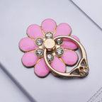 Mobile Phone Case Accessories Alloy Flower Phone Holder Creative Metal Ring Buckle Mobile Phone Decoration DIY Back Sticker