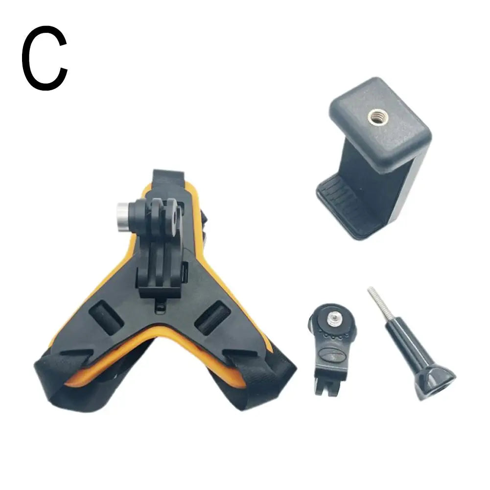 Helmet Holder Helmet Accessories Motorcycle Riding Mobile Phone Holder Sports Camera Chin Holder Phone Clip Accessory