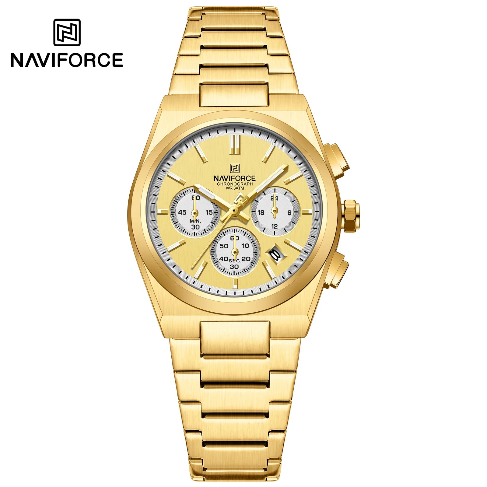 NAVIFORCE Luxury Couple Watches Set - Men's And Women's Fashion Quartz Wristwatches Waterproof Stainless Steel 2025 New Arrival
