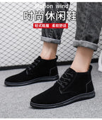 2025Men's Shoes High-top Casual Shoes High Quality Suede Chelsea Boots Fashion British Ankle Boots Business Oxfords Dress Shoes