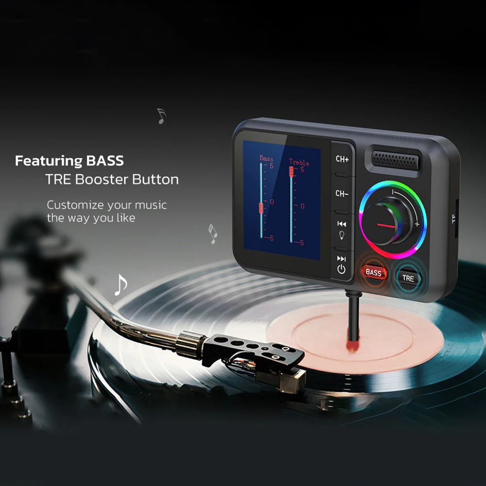 Hands-free Car MP3 Player Dual USB Fast Charging Car Audio Driving Experience Fast Charging Technology LED Backlighting Modes