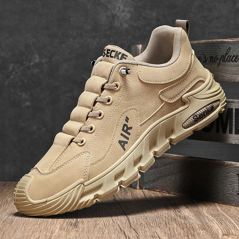 Men's Work Shoes 2025 New Sle Breathable Slip-On Anti-Slip Wear-Resistant Casual Sports Shoes Thick Bottom Labor Protection