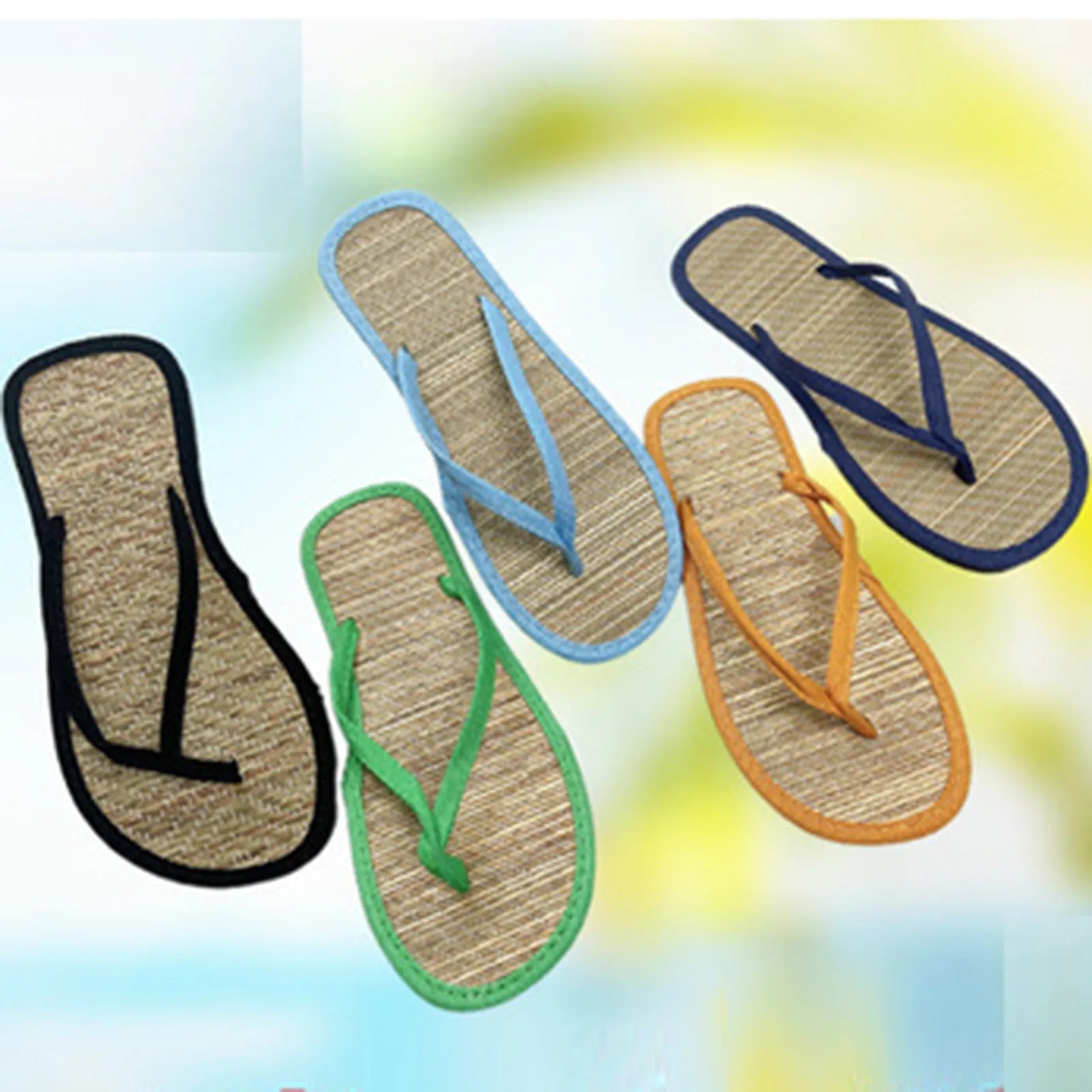 Women Flat Flip-flops Slippers Comfortable Non-slip Sandals Bamboo Rattan Flip Flop Home Bathroom Fashion Slippers Zapatos 2022