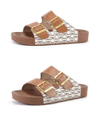 Women's Sandals Fashion Simple Beach Shoes Summer Ladies Outdoor Slippers Low Heel Massage Insole Comfortable