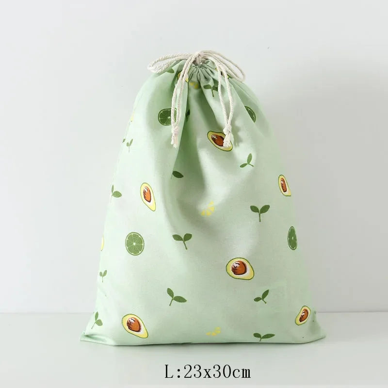 Women Girls Jewelry Lipstick Cosmetic Tote Rope Pouch String Bag Cute Small Large Coin Purse Key Earphone Drawstring Storage Bag