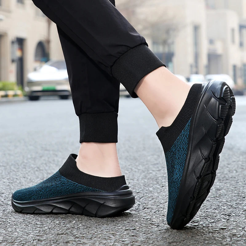 2025 Men Slippers Summer Breathable Home Indoor Slippers Men Thick Bottom Slides Fashion Couple Walking Shoes Chanclas Hombre