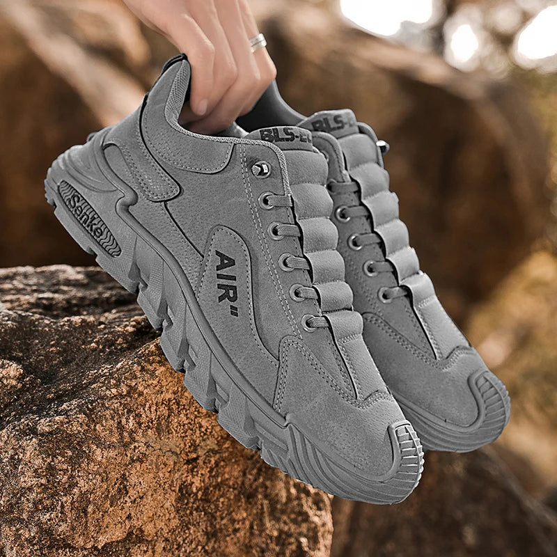 Men's Work Shoes 2025 New Sle Breathable Slip-On Anti-Slip Wear-Resistant Casual Sports Shoes Thick Bottom Labor Protection