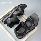 Summer New Sandals Men's Water Beach Breathable Quick Drying Shoes Comfortable Flat Bottom Non slip Sandals Driving Shoes