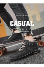 Men's Mid-top Shoes with Simple Solid Color Design Flat Bottom for All Seasons Durable  Anti-slip Lace-up Walking Casual Shoes