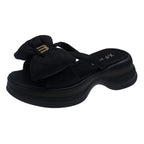 Women Slippers 2025 Summer Casual Shoes Versatile Thick Sole Women flip flop Outwear Bow Beach Slippers Sexy Slides tongs femme