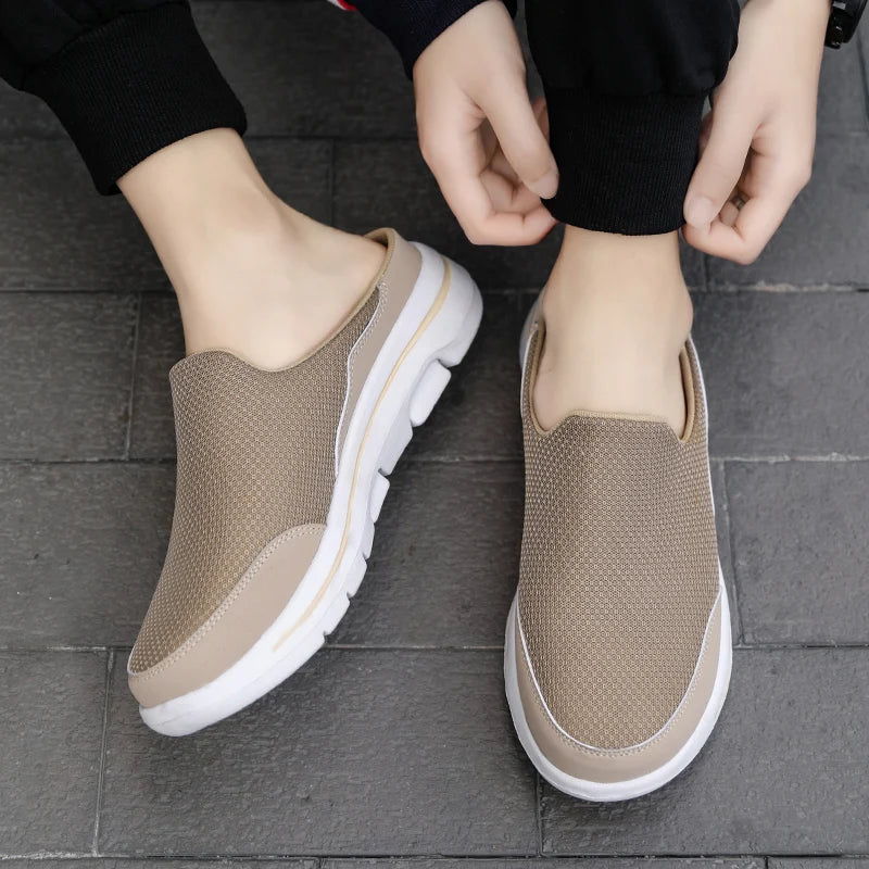 2024 Men Slippers Summer Breathable Home Indoor Slippers Men Thick Bottom Slides Fashion Couple Walking Shoes Chanclas Hombre