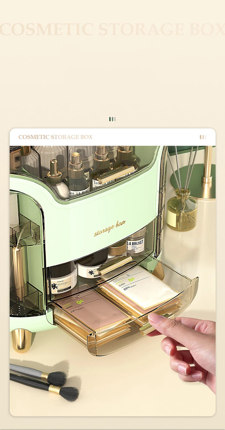 Cosmetics Storage Box Makeup Display Shelf Desktop Dressing Table Jewelry Organizer Box Bathroom Lipstick Skin Care Product Rack