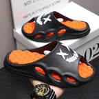 Men Fashion Massage Slippers Indoor/Outdoor Sandals Beach Flip Flop Thick Sole Male Slides Summer Non-Slip Men Shower Slippers