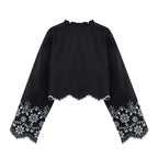 Embroidered Blouse Top Boho Chic Hawaiian Summer Vintage Ruffle Crop Shirts Female Elegant Women's Shirt Tops Woman 2025