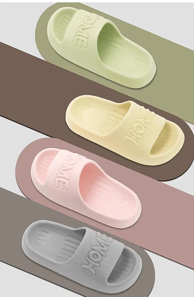 Slippers Woman  Cute Home Bear 2025 Summer Beach Slides Indoor Soft Sole Non Slip Eva Sandals Men Male Flip Flops Shower Shoes